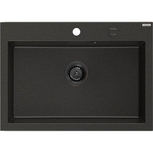 MEXEN/S MEXEN/S - Elix granitový drez 1-miska 700 x 500 mm, čierna/zlatá metalik, sifón čierna 6526701005-75-B vyobraziť