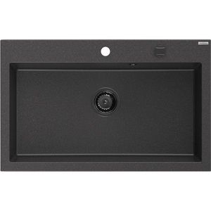 MEXEN/S MEXEN/S - Elix granitový drez 1-miska 800 x 500 mm, čierna kropenatá, sifón čierna 6527801005-76-B vyobraziť