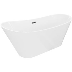 MEXEN/S - Dora voľne stojaca vaňa 160 x 75, biela, sifón a prepad grafit kartáčovaná 52071607500-66 vyobraziť