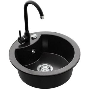 MEXEN/S MEXEN/S - Diego granitový drez 1-miska vrátane batérie Telma, čierna/strieborný 6512-73-670200-70 vyobraziť