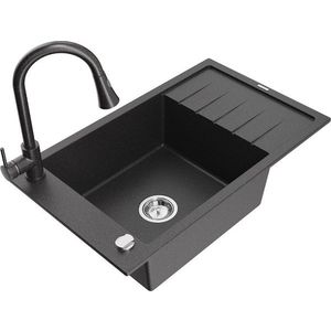 MEXEN/S MEXEN/S - Elias granitový drez 1 s odkvapkávačom vrátane batérie Elia, čierna kropenatá - 6511-76-670101-70-B 6511-76-670101-76 vyobraziť