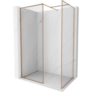 MEXEN/S - Kyoto-XF Sprchová zástena WALK-IN s rámom 160 x 80, transparent 10 mm, meď kartáčovaná 800-160-202-04-65-080-XF vyobraziť