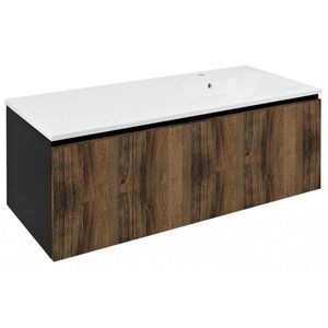 SAPHO - LOREA skrinka 120x46x51, 5cm (30+90cm), pravá, dub collingwood/čierna matná LE090-1935-R-03 vyobraziť