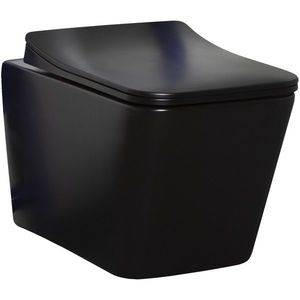 KERRA - Miska WC závesná Tinos BLM so sedadlom (čierny mat) 5907548115263 vyobraziť