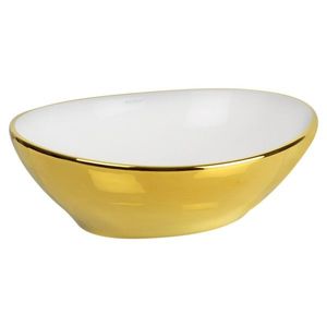 KERRA - Umývadlo na dosku KR-707 WH/G (biela-zlatá) 5907548116956 vyobraziť