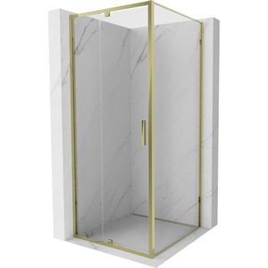 MEXEN/S - Exo sprchovací kút dvere krídlové 90 x 90, transparent, zlato 819-090-090-50-00 vyobraziť
