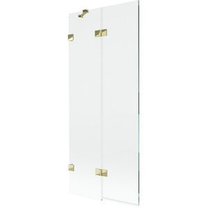 MEXEN/S - Lunar vaňová zástena 2-krídlová ľavá 80 x 150, transparent, zlatá 897-080-100-50-00-L vyobraziť