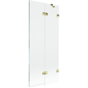 MEXEN/S - Lunar vaňová zástena 2-krídlová pravá 80 x 150, transparent, zlatá 897-080-100-50-00-P vyobraziť