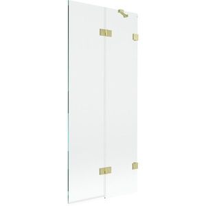 MEXEN/S - Lunar vaňová zástena 2-krídlová pravá 80 x 150, transparent, zlatá kartáčovaná 897-080-100-55-00-P vyobraziť