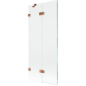 MEXEN/S - Lunar vaňová zástena 2-krídlová ľavá 80 x 150, transparent, ružové zlato 897-080-100-60-00-L vyobraziť