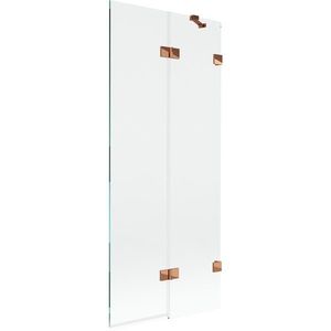 MEXEN/S - Lunar vaňová zástena 2-krídlová pravá 80 x 150, transparent, ružové zlato 897-080-100-60-00-P vyobraziť