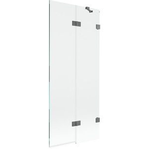 MEXEN/S - Lunar vaňová zástena 2-krídlová pravá 80 x 150, transparent, grafit metal 897-080-100-95-00-P vyobraziť