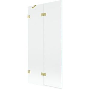 MEXEN/S - Lunar vaňová zástena 2-krídlová ľavá 90 x 150, transparent, zlatá kartáčovaná 897-090-100-55-00-L vyobraziť