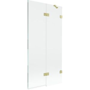 MEXEN/S - Lunar vaňová zástena 2-krídlová pravá 90 x 150, transparent, zlatá kartáčovaná 897-090-100-55-00-P vyobraziť