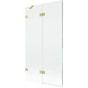 MEXEN/S - Lunar vaňová zástena 2-krídlová ľavá 100 x 150, transparent, zlatá kartáčovaná 897-100-100-55-00-L vyobraziť