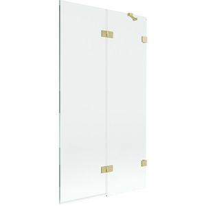 MEXEN/S - Lunar vaňová zástena 2-krídlová pravá 100 x 150, transparent, zlatá kartáčovaná 897-100-100-55-00-P vyobraziť