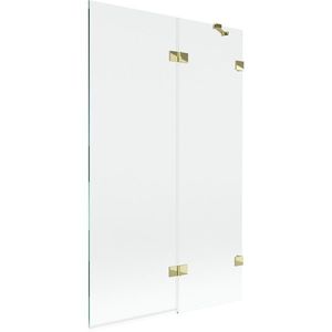 MEXEN/S - Lunar vaňová zástena 2-krídlová pravá 110 x 150, transparent, zlatá 897-110-100-50-00-P vyobraziť