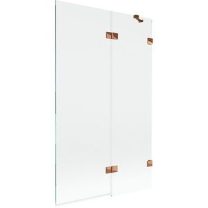 MEXEN/S - Lunar vaňová zástena 2-krídlová pravá 110 x 150, transparent, ružové zlato 897-110-100-60-00-P vyobraziť