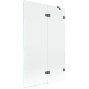 MEXEN/S - Lunar vaňová zástena 2-krídlová pravá 110 x 150, transparent, grafit metal 897-110-100-95-00-P vyobraziť