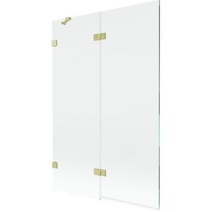 MEXEN/S - Lunar vaňová zástena 2-krídlová ľavá 120 x 150, transparent, zlatá kartáčovaná 897-120-100-55-00-L vyobraziť