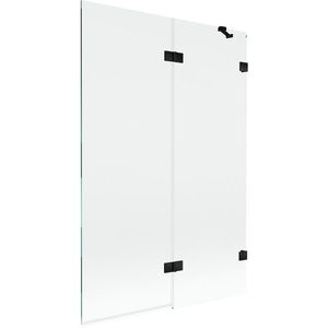 MEXEN/S - Lunar vaňová zástena 2-krídlová pravá 120 x 150, transparent, čierna 897-120-100-70-00-P vyobraziť