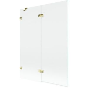 MEXEN/S - Lunar vaňová zástena 2-krídlová ľavá 130 x 150, transparent, zlatá 897-130-100-50-00-L vyobraziť