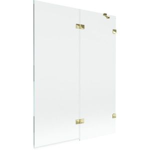 MEXEN/S - Lunar vaňová zástena 2-krídlová pravá 130 x 150, transparent, zlatá 897-130-100-50-00-P vyobraziť