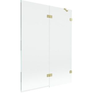 MEXEN/S - Lunar vaňová zástena 2-krídlová pravá 130 x 150, transparent, zlatá kartáčovaná 897-130-100-55-00-P vyobraziť