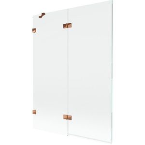 MEXEN/S - Lunar vaňová zástena 2-krídlová ľavá 130 x 150, transparent, ružové zlato 897-130-100-60-00-L vyobraziť