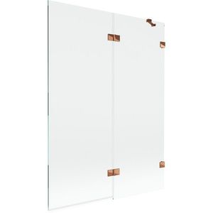 MEXEN/S - Lunar vaňová zástena 2-krídlová pravá 130 x 150, transparent, ružové zlato 897-130-100-60-00-P vyobraziť