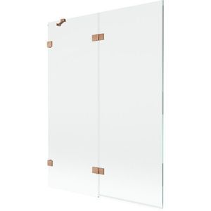 MEXEN/S - Lunar vaňová zástena 2-krídlová ľavá 130 x 150, transparent, meď kartáčovaná 897-130-100-65-00-L vyobraziť