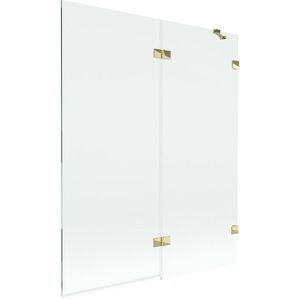 MEXEN/S - Lunar vaňová zástena 2-krídlová pravá 140 x 150, transparent, zlatá 897-140-100-50-00-P vyobraziť