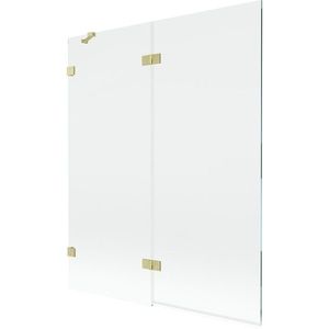MEXEN/S - Lunar vaňová zástena 2-krídlová ľavá 140 x 150, transparent, zlatá kartáčovaná 897-140-100-55-00-L vyobraziť