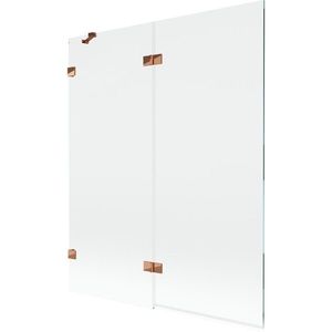 MEXEN/S - Lunar vaňová zástena 2-krídlová ľavá 140 x 150, transparent, ružové zlato 897-140-100-60-00-L vyobraziť