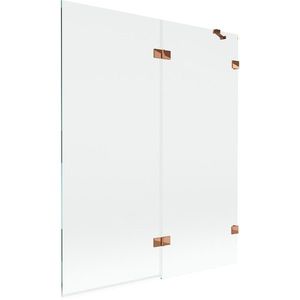 MEXEN/S - Lunar vaňová zástena 2-krídlová pravá 140 x 150, transparent, ružové zlato 897-140-100-60-00-P vyobraziť