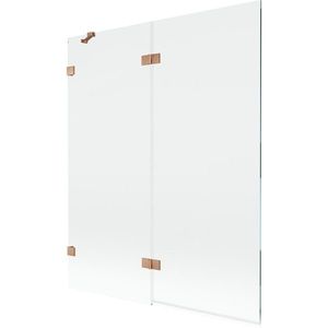 MEXEN/S - Lunar vaňová zástena 2-krídlová ľavá 140 x 150, transparent, meď kartáčovaná 897-140-100-65-00-L vyobraziť