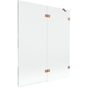 MEXEN/S - Lunar vaňová zástena 2-krídlová pravá 140 x 150, transparent, meď kartáčovaná 897-140-100-65-00-P vyobraziť