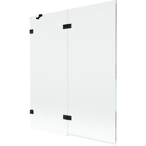 MEXEN/S - Lunar vaňová zástena 2-krídlová ľavá 140 x 150, transparent, čierna 897-140-100-70-00-L vyobraziť