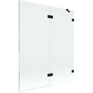 MEXEN/S - Lunar vaňová zástena 2-krídlová pravá 140 x 150, transparent, čierna 897-140-100-70-00-P vyobraziť