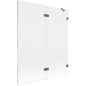 MEXEN/S - Lunar vaňová zástena 2-krídlová pravá 140 x 150, transparent, grafit metal 897-140-100-95-00-P vyobraziť