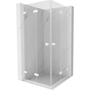 MEXEN/S - Lunar-F Duo sprchovací kút skladacie dvere 95 x 95, transparent, biela 836-095L-095P-20-00 vyobraziť