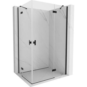 MEXEN/S - Mist H Duo sprchový kút dvere krídlové 90 x 105, transparent, čierna 8A5-090L-105P-70-00 vyobraziť