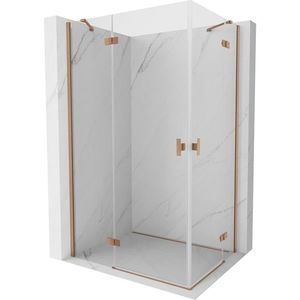 MEXEN/S - Mist H Duo sprchovací kút dvere krídlové 120 x 80, transparent, meď kartáčovaná 8A5-120L-080P-65-00 vyobraziť