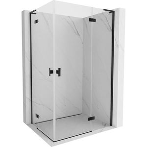 MEXEN/S - Mist-H L Duo sprchovací kút dvere krídlové 75 x 85, transparent, čierna 8A5L-075L-085P-70-00 vyobraziť