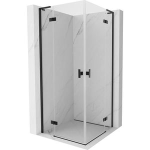 MEXEN/S - Mist-H L Duo sprchovací kút dvere krídlové 80 x 80, transparent, čierna 8A5L-080L-080P-70-00 vyobraziť