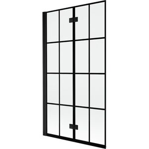 MEXEN - MIST vaňová zástena 100x150 cm 6mm 2-s, čierna, dekor, ľavá 8A9-100-002-70-77-L vyobraziť