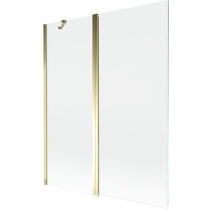 MEXEN - MIST vaňová zástena 140x150 cm 6mm f+s, zlatá, číra 8A9-140-011-50-00 vyobraziť