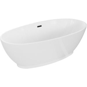 MEXEN/S - Bilbao voľne stojaca vaňa 180 x 90, biela, sifón a prepad čierna 51311809000-70 vyobraziť