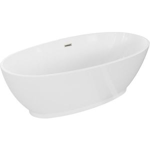 MEXEN/S - Bilbao voľne stojaca vaňa 180 x 90, biela, sifón a prepad nikel kartáčovaná 51311809000-97 vyobraziť