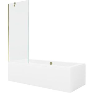MEXEN/S - Cube obdĺžniková vaňa 170 x 80 cm s panelom + vaňová zástena 70, transparent, zlatá 550517080X9507000050 vyobraziť